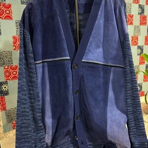 Men's Navy Cardigan Jacket